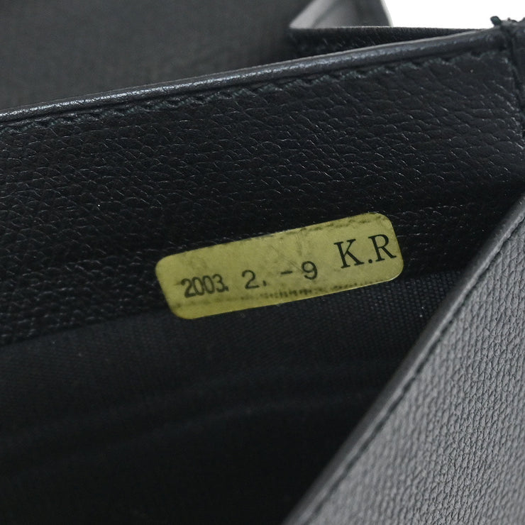 Chanel Black Calfskin Long Wallet Purse AQ00281