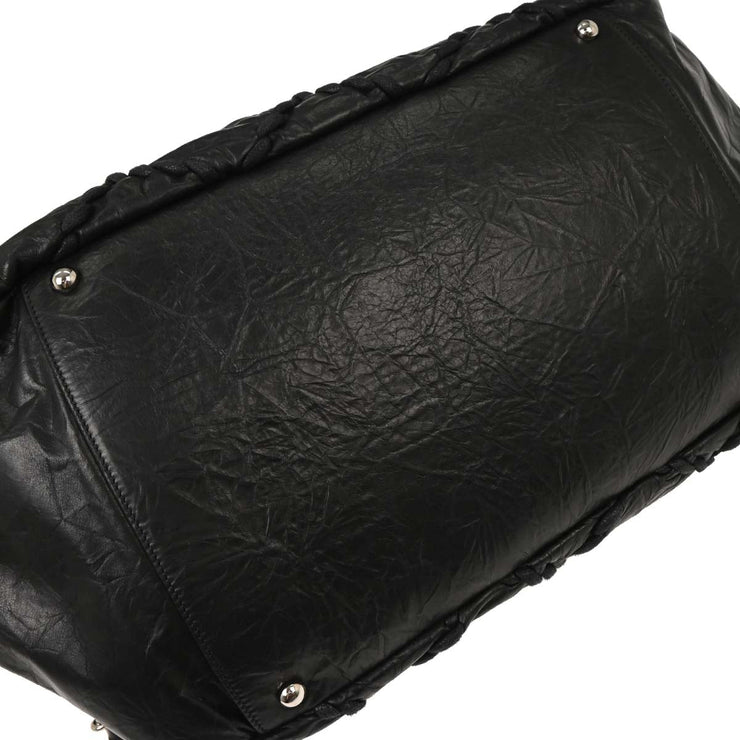 Chanel Black Calfskin Ultra Stitch Tote Bag AQ00282