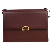 Cartier Bordeaux Leather Shoulder Bag AQ00286