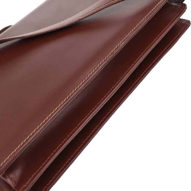 Cartier Bordeaux Leather Shoulder Bag AQ00286