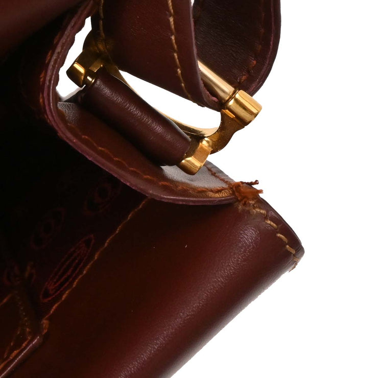 Cartier Bordeaux Leather Shoulder Bag AQ00286