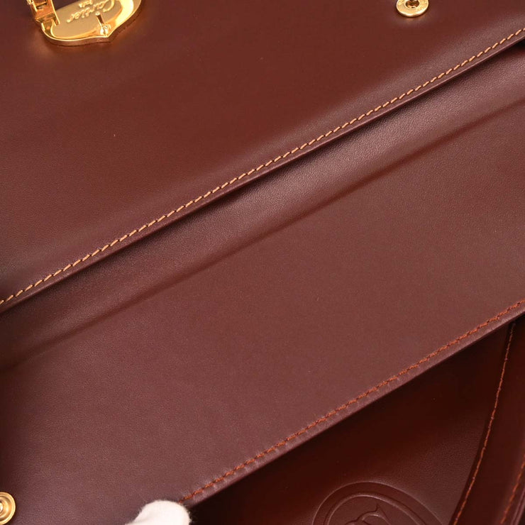 Cartier Bordeaux Leather Shoulder Bag AQ00286
