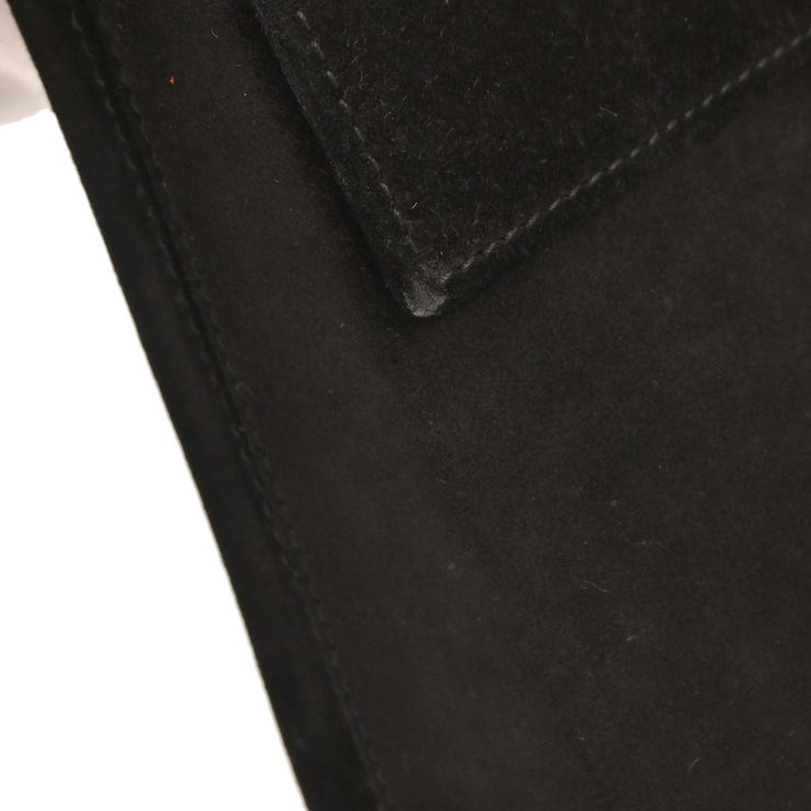 Salvatore Ferragamo Black Suede Gancini 2way Handbag AQ-21 8658 AQ00287