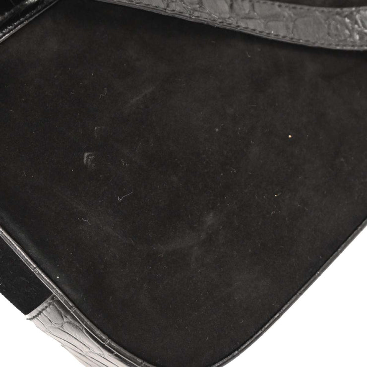 Salvatore Ferragamo Black Gancini Shoulder Bag AQ215716 AQ00290