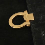 Salvatore Ferragamo Black Gancini Shoulder Bag AQ215716 AQ00290