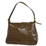 Fendi Brown PVC Zucchino Mamma Baguette Handbag 2305.26325.018 AQ00297