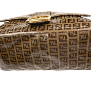 Fendi Brown PVC Zucchino Mamma Baguette Handbag 2305.26325.018 AQ00297