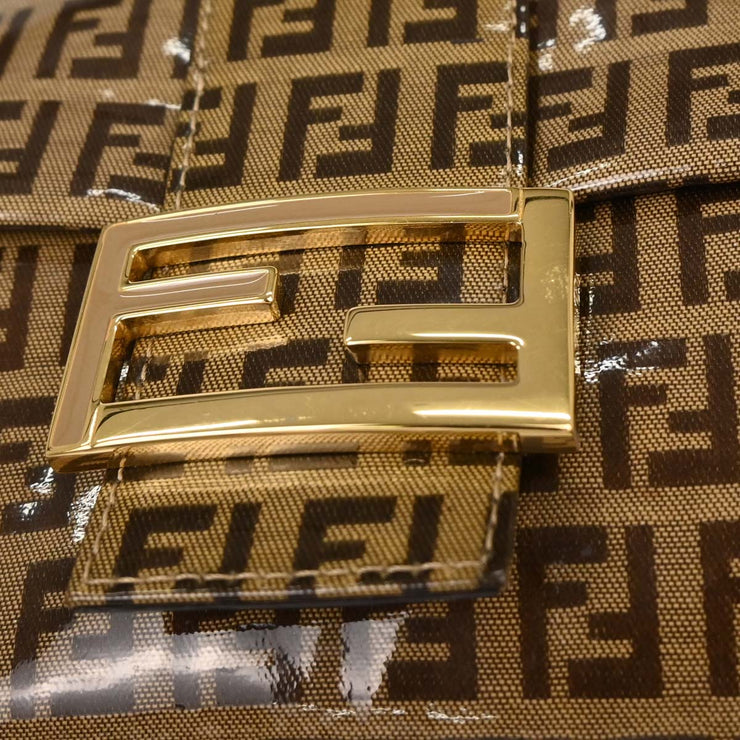 Fendi Brown PVC Zucchino Mamma Baguette Handbag 2305.26325.018 AQ00297