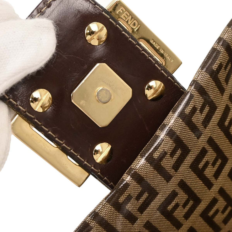 Fendi Brown PVC Zucchino Mamma Baguette Handbag 2305.26325.018 AQ00297