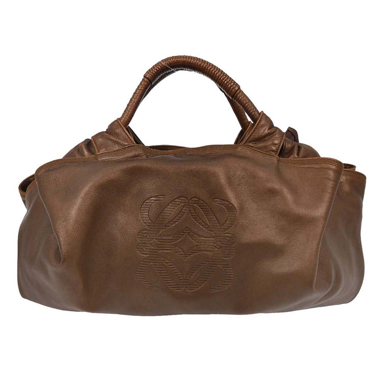 Loewe Brown Lambskin Nappa Aire Tote Handbag 010710 AQ00303