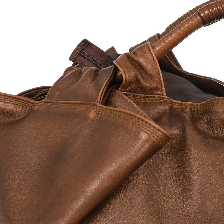 Loewe Brown Lambskin Nappa Aire Tote Handbag 010710 AQ00303