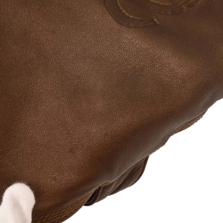 Loewe Brown Lambskin Nappa Aire Tote Handbag 010710 AQ00303