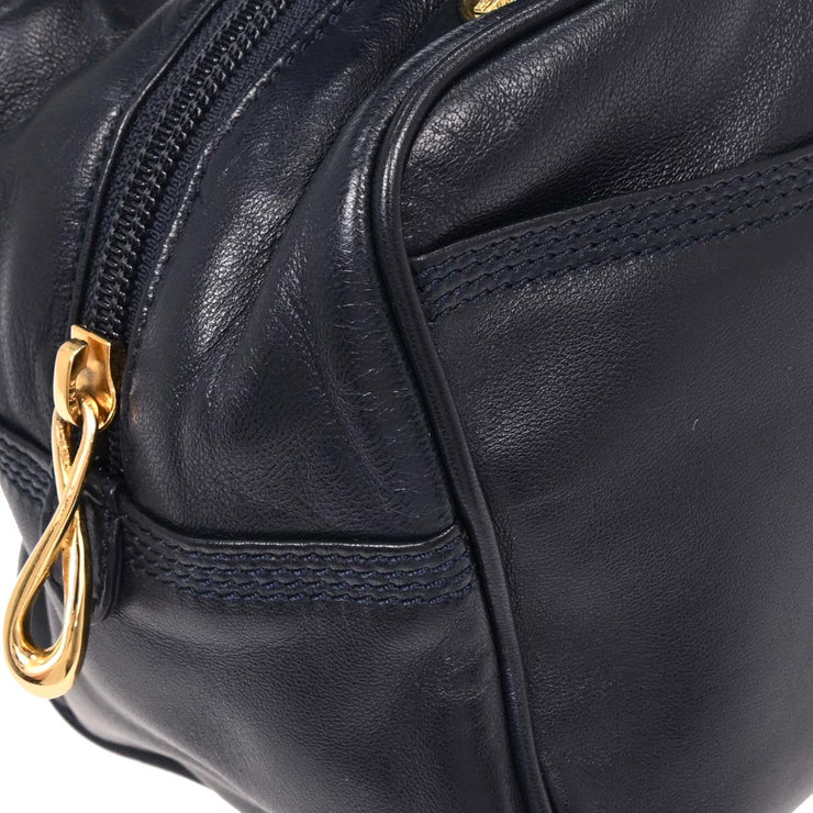 Loewe Navy Leather Handbag AQ00305