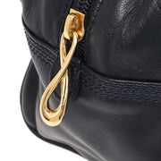 Loewe Navy Leather Handbag AQ00305