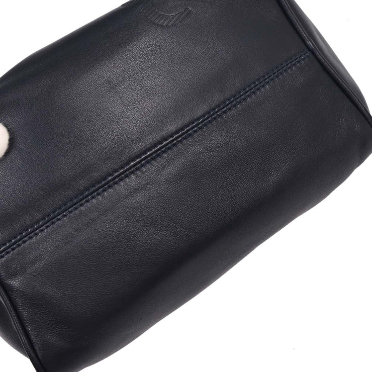 Loewe Navy Leather Handbag AQ00305