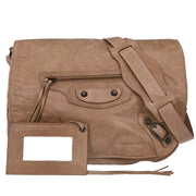 Balenciaga Beige Leather Folk Shoulder Bag 246432.2307 001013 AQ00309