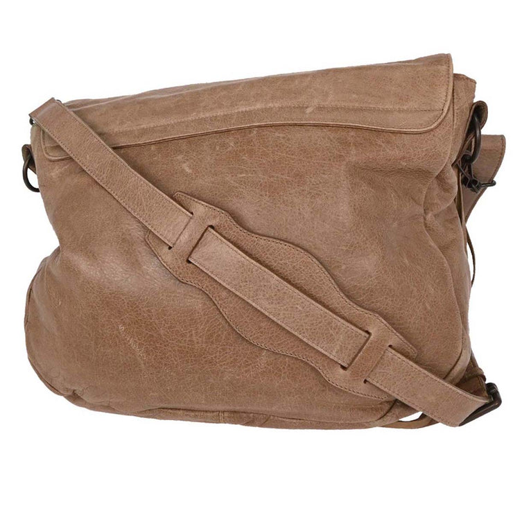 Balenciaga Beige Leather Folk Shoulder Bag 246432.2307 001013 AQ00309