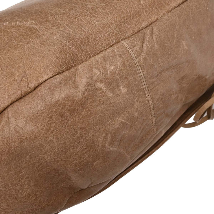 Balenciaga Beige Leather Folk Shoulder Bag 246432.2307 001013 AQ00309