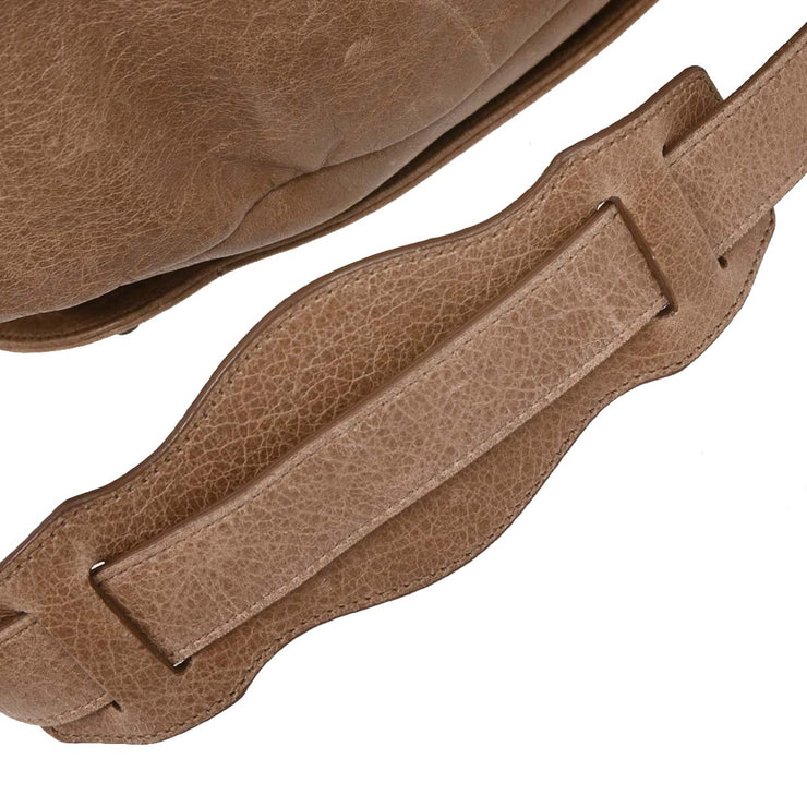 Balenciaga Beige Leather Folk Shoulder Bag 246432.2307 001013 AQ00309