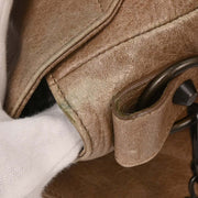 Balenciaga Beige Leather Folk Shoulder Bag 246432.2307 001013 AQ00309