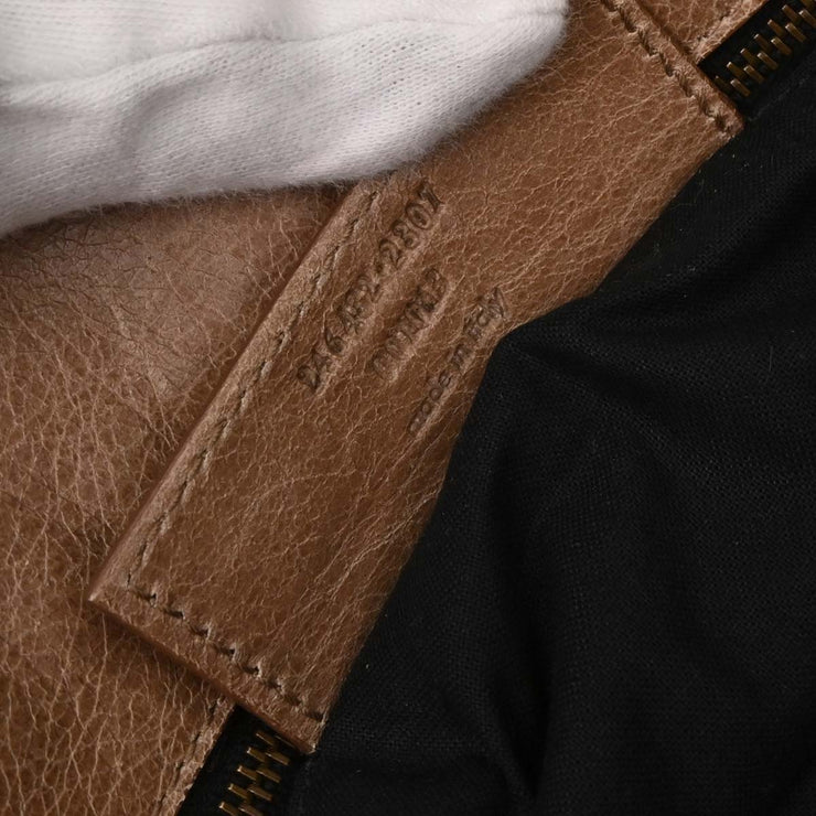 Balenciaga Beige Leather Folk Shoulder Bag 246432.2307 001013 AQ00309