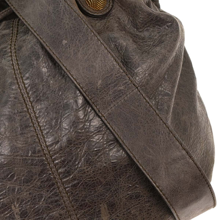 Balenciaga Brown Classic Mini Pompon 2way Shoulder Handbag 203069 497717 AQ00310