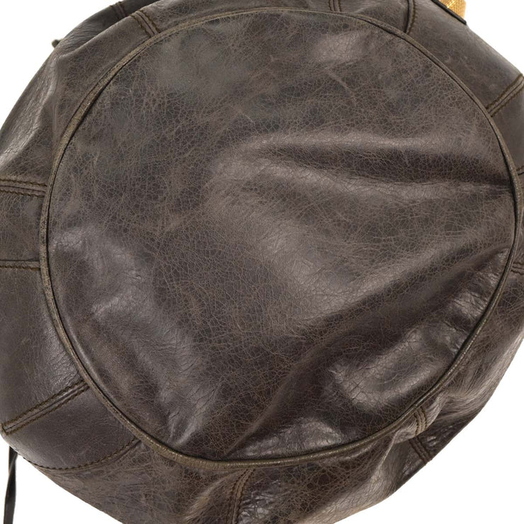 Balenciaga Brown Classic Mini Pompon 2way Shoulder Handbag 203069 497717 AQ00310