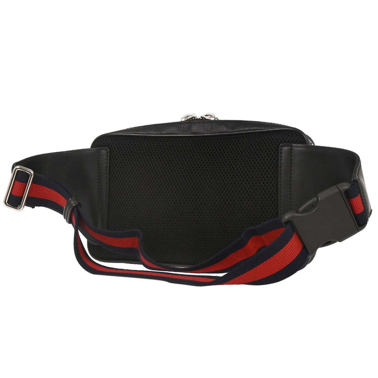 Gucci Black PVC GG Waist Bum Bag 474293 200047 AQ00318