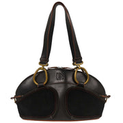 Loewe Black Leather Suede Handbag 060407 AQ00319