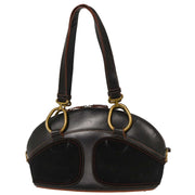 Loewe Black Leather Suede Handbag 060407 AQ00319