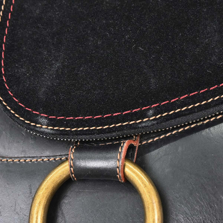 Loewe Black Leather Suede Handbag 060407 AQ00319