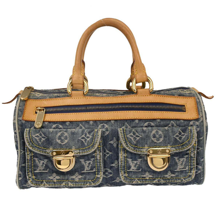 Louis Vuitton Blue Monogram Denim Neo Speedy Handbag M95019 SP1025 AQ00321
