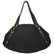 Gucci Black Canvas GG Hobo Handbag 130736 3444 AQ00322