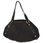 Gucci Black Canvas GG Hobo Handbag 130736 3444 AQ00322