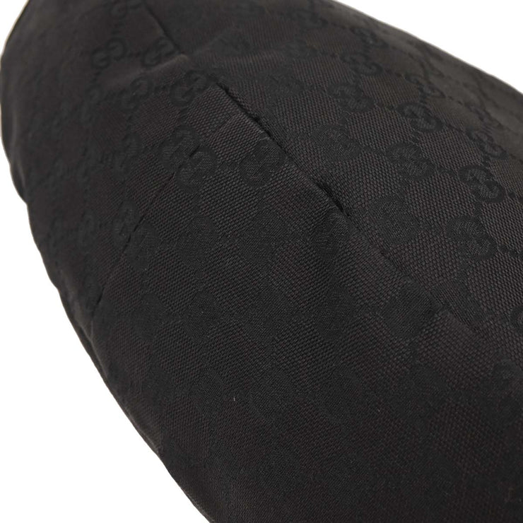 Gucci Black Canvas GG Hobo Handbag 130736 3444 AQ00322