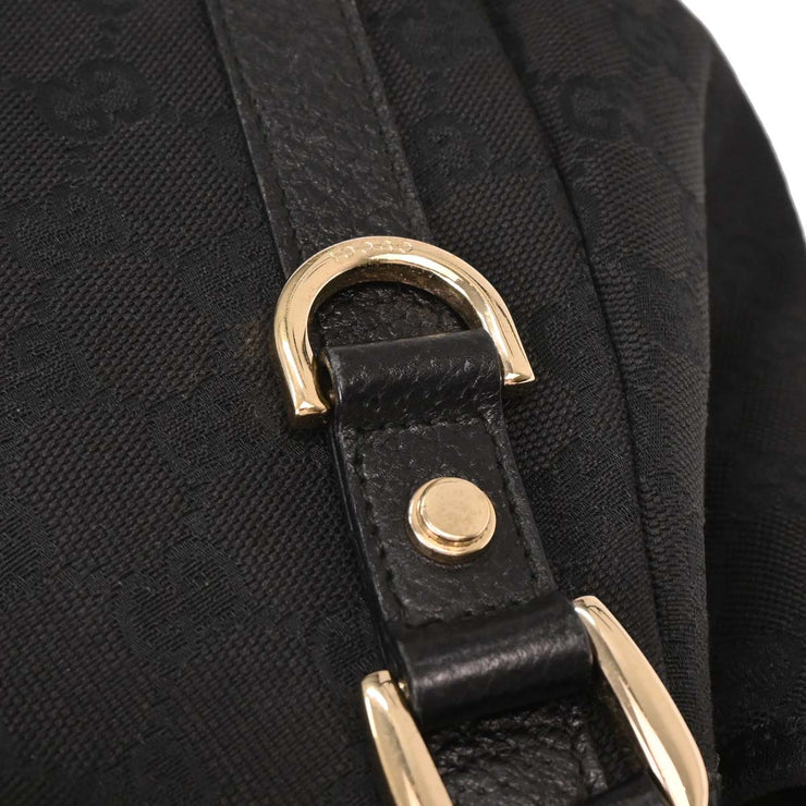 Gucci Black Canvas GG Hobo Handbag 130736 3444 AQ00322