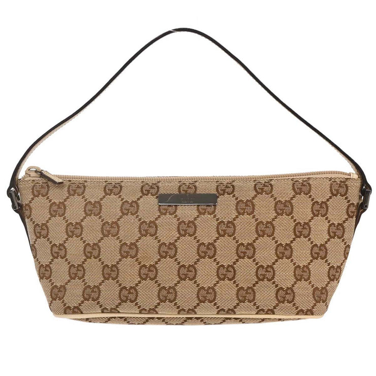 Gucci Beige Canvas GG Pouch Handbag 07198 2123 AQ00323