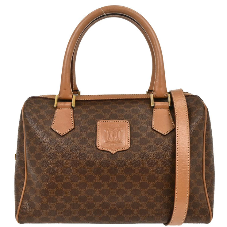 Celine Brown Macadam 2way Handbag JM13 AQ00324
