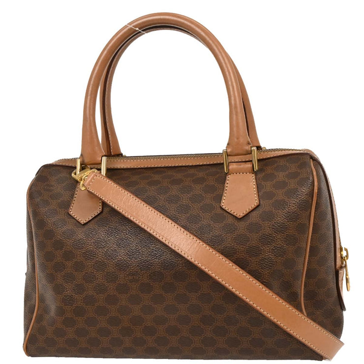 Celine Brown Macadam 2way Handbag JM13 AQ00324