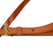 Bvlgari Orange Suede Patent Leather Handbag PAMEET AQ00326