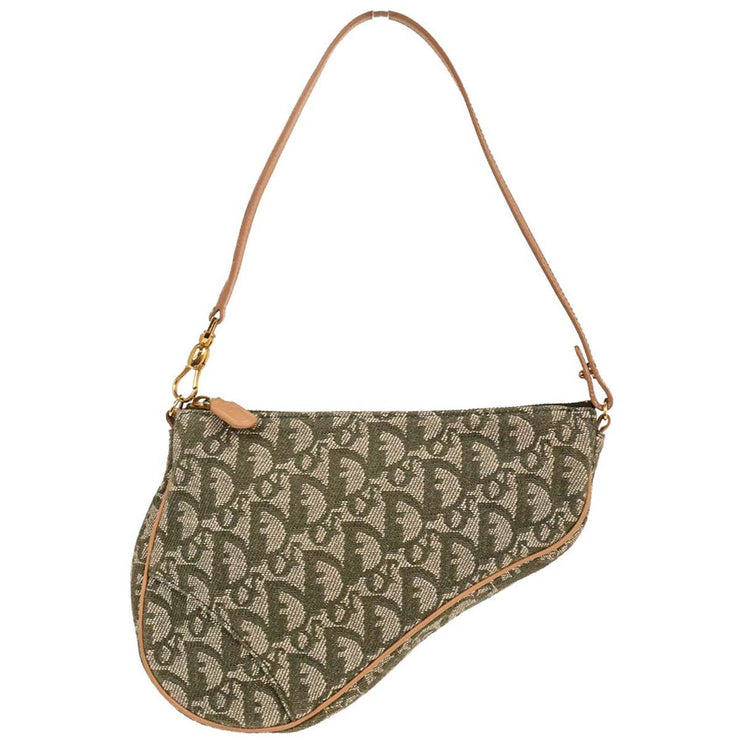 Christian Dior Green Trotter Saddle Handbag MC1011 AQ00328