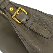 Prada Brown Leather Hobo Shoulder Bag 58/F/164 AQ00334