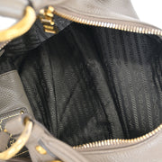 Prada Brown Leather Hobo Shoulder Bag 58/F/164 AQ00334