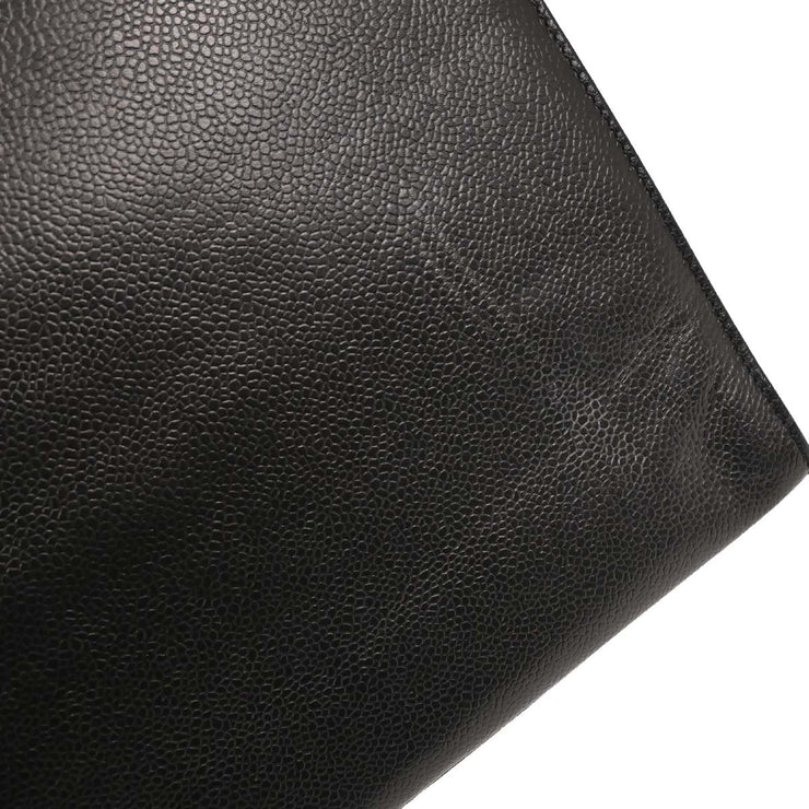 Chanel Black Calfskin Briefcase Business Handbag AQ00338