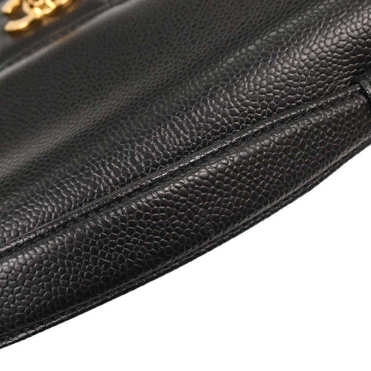 Chanel Black Calfskin Briefcase Business Handbag AQ00338