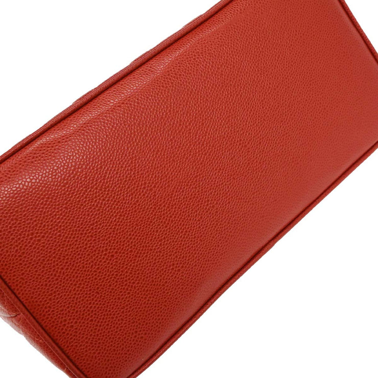 Chanel Red Calfskin Medallion Tote Handbag AQ00351