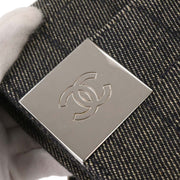 Chanel Gray Canvas Choco Bar Shoulder Bag AQ00355