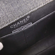 Chanel Gray Canvas Choco Bar Shoulder Bag AQ00355