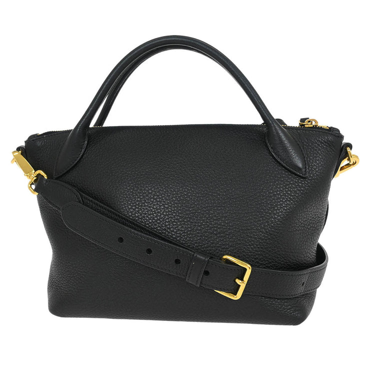 Prada Black Leather 2way Handbag 31/Z AQ00358