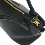 Prada Black Leather 2way Handbag 31/Z AQ00358